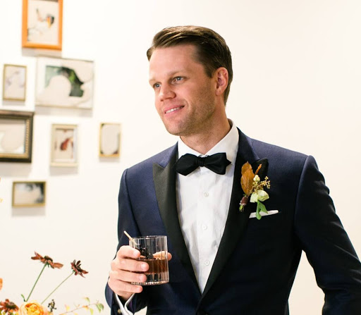 Image credit: Rachel Gomez | Planning: Calluna Events | Boutonniere: Siloh Floral | Tuxedo: Bespoke Edge